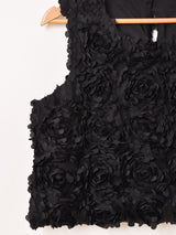 【3色展開】Meridian ローズ ノースリーブトップス