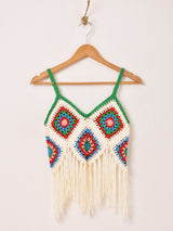 Elcamino グラニー フリンジ キャミソール