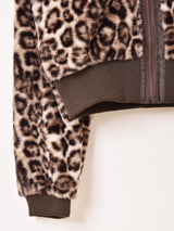 Meridian レオパード柄 フェイクファー ショートブルゾン