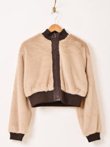 【2色展開】Meridian フェイクファー ショートブルゾン