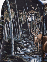 90's Made in USA ヘンリーネック アニマル スウェットシャツ