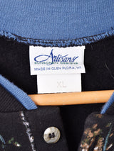 90's Made in USA ヘンリーネック アニマル スウェットシャツ