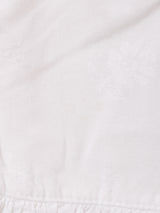 スタンドカラー レースデザイン 長袖 ホワイトブラウス