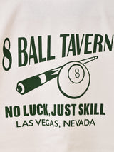 【2色展開】 プリント リンガーTシャツ「8BALL TAVERN」