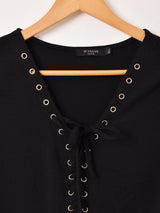 レースアップ ボディスーツ