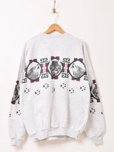 90's Made in USA オオカミプリント スウェットシャツ