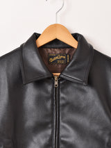 【3色展開】Backers フェイクレザー ジップアップジャケット