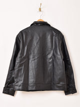 【3色展開】Backers フェイクレザー ジップアップジャケット