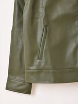 【3色展開】Backers フェイクレザー ジップアップジャケット