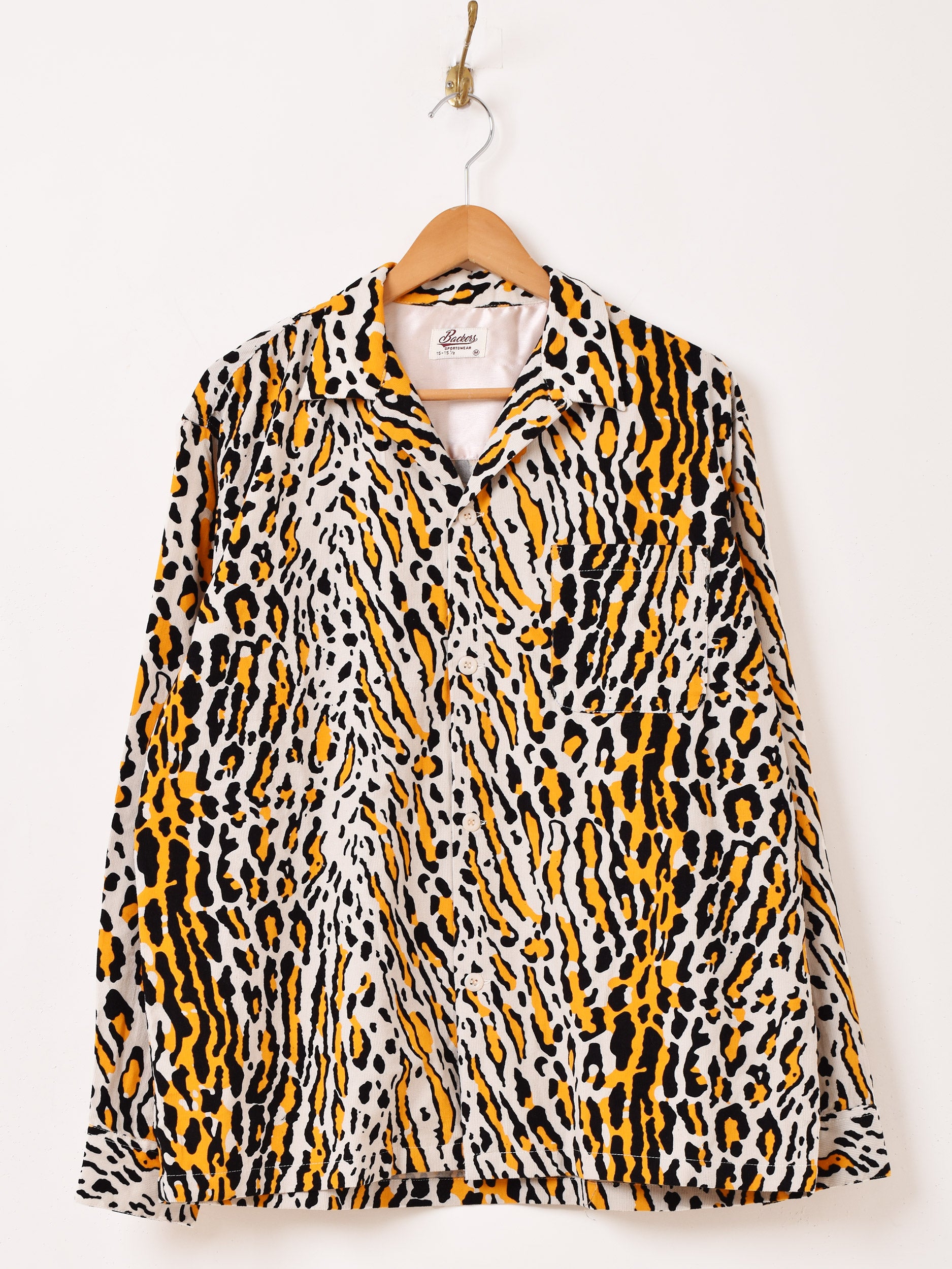 2色展開】Backers レオパード柄 コーデュロイ 長袖シャツ – 古着屋Top