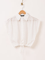 【2色展開】Meridian カットワークレース ノースリーブシャツ