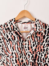 【2色展開】Backers レオパード柄 コーデュロイ 長袖シャツ