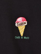 【2色展開】 ワンポイント刺繍 スウェットシャツ Icecream