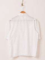 レース フリル 半袖 ホワイトブラウス