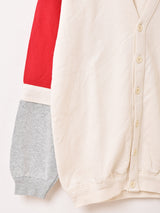 レタードデザイン スウェットカーディガン