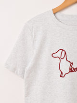 ダックスフント 刺繍 Tシャツ