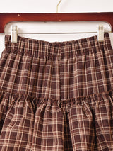 【2色展開】Meridian チェック柄 フリルパンツ