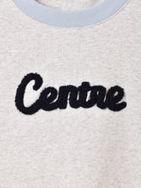 【2色展開】 クロップド 刺繍 リンガーTシャツ「Centre」