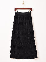 【2色展開】Meridian ベロア フリル スカート