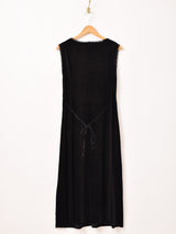 Meridian レース ベロア ノースリーブワンピース