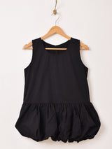 【2色展開】Meridian バルーン ノースリーブ ミニワンピース