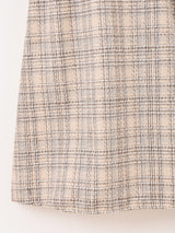 【2色展開】Meridian チェック柄 ファーデザイン キャミソールワンピース