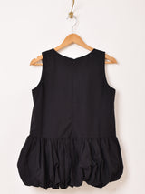 【2色展開】Meridian バルーン ノースリーブ ミニワンピース