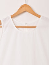 【2色展開】Meridian バルーン ノースリーブ ミニワンピース