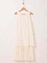 Meridian 透かし編みレース ローズ ノースリーブワンピース