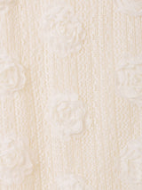 Meridian 透かし編みレース ローズ ノースリーブワンピース