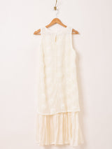 Meridian 透かし編みレース ローズ ノースリーブワンピース