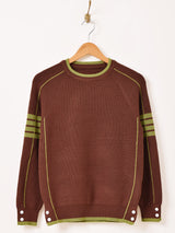 【2色展開】Elcamino ラインデザイン セーター