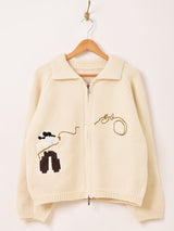 【2色展開】Elcamino ウエスタンモチーフ ジップアップカーディガン