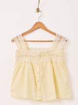 【2色展開】Meridian レース ノースリーブトップス