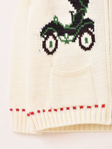 Elcamino クラシックカー柄 カウチンセーター