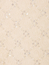 Meridian ビーズ刺繍 シアー ノースリーブトップス