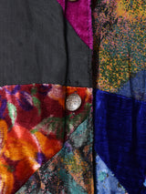 パッチワーク ベロア×総柄 ジャケット