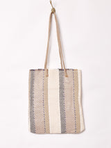 【2色展開】ストロー ストライプ トートバッグ