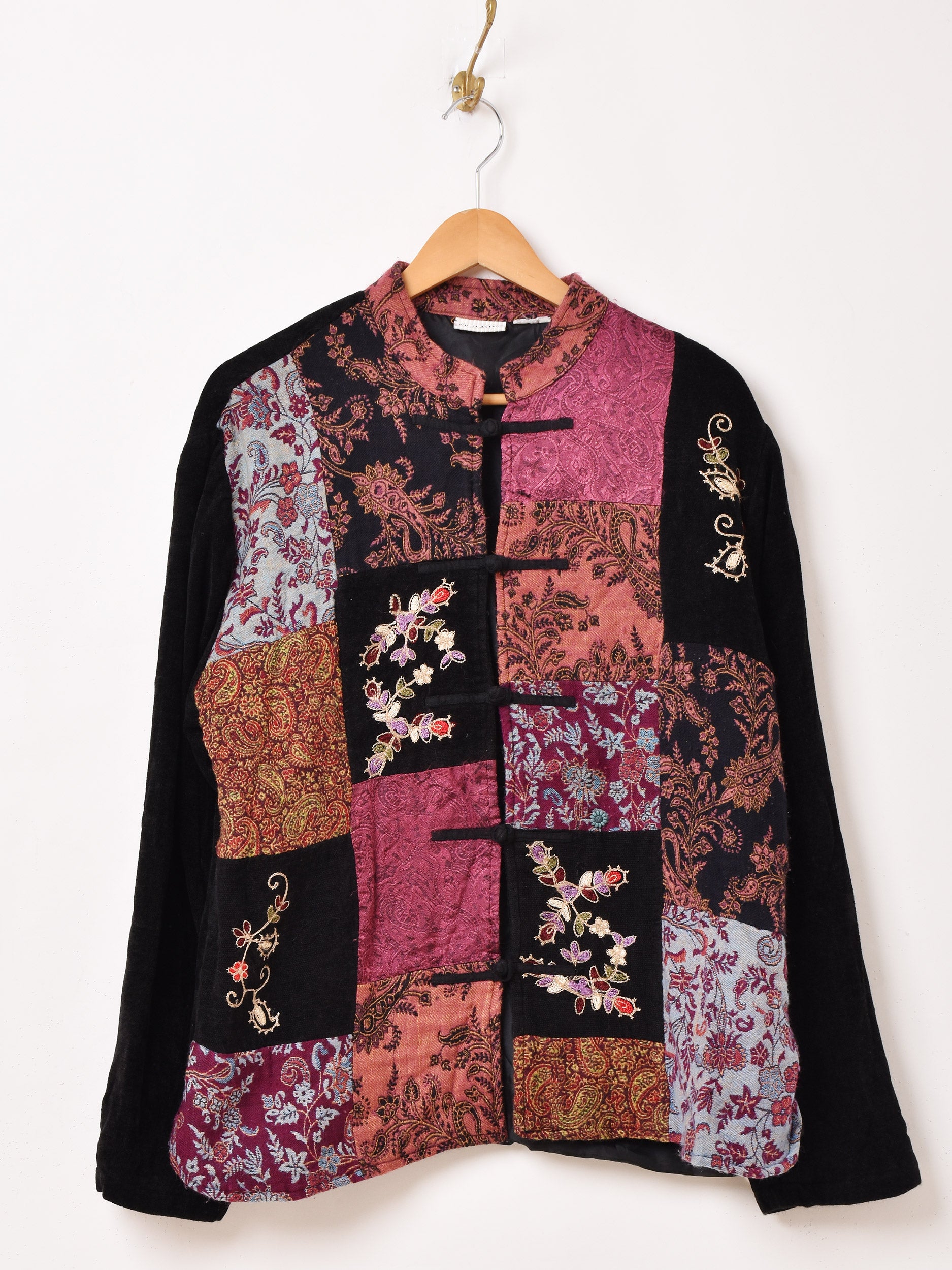 刺繍 ジャガード織り チャイナジャケット – 古着屋Top of the Hillの
