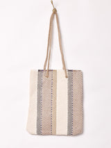 【2色展開】ストロー ストライプ トートバッグ