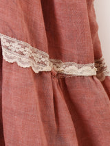 70's "GUNNE SAX" レース 長袖ワンピース