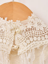 80's Made in USA "GUNNE SAX" 花柄 レース ロングドレス
