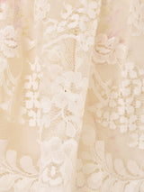 80's Made in USA "GUNNE SAX" 花柄 レース ロングドレス