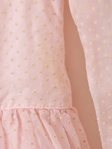 80’s Made in USA "JESSICA McCLINTOCK" ドット柄 フリル ロングドレス