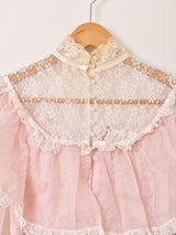 80’s Made in USA "JESSICA McCLINTOCK" ドット柄 フリル ロングドレス