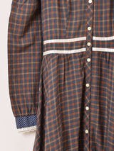70's "GUNNE SAX" チェック柄 長袖ワンピース