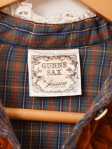 70's "GUNNE SAX" チェック柄 長袖ワンピース