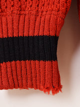 50's Shawl Collar Lettered Cardigan