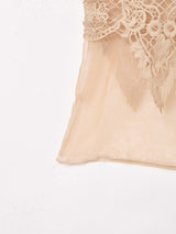 【2色展開】Meridian シアー ドッキングキャミソール付き 半袖トップス