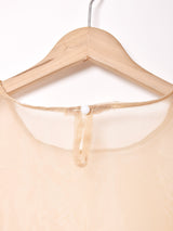 【2色展開】Meridian シアー ドッキングキャミソール付き 半袖トップス